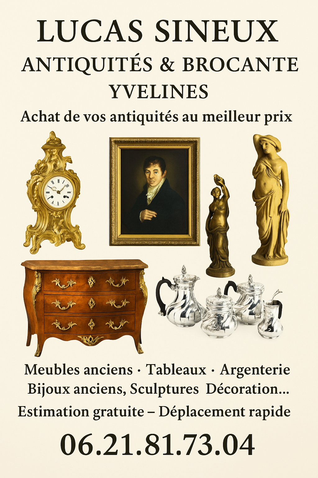 Antiquaire Yvelines Lucas Héritage-Sucessions-Estimations-Débarras 06.21.81.73.04